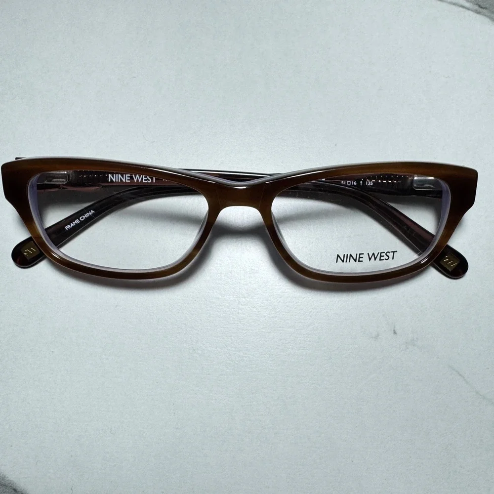 Nine West NW5052 Brown Lavender Rectangular Eyeglass Frames 51-16-135